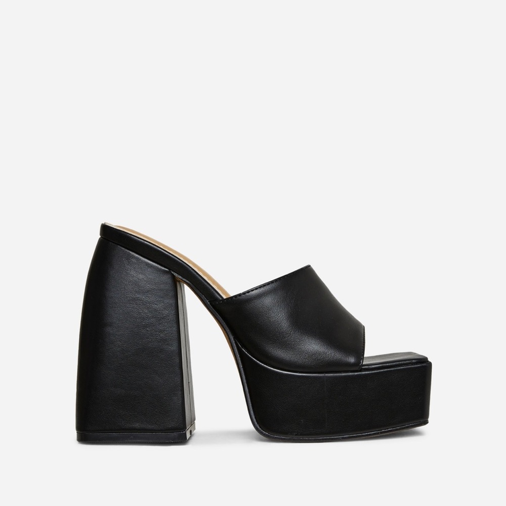 Black platform heels